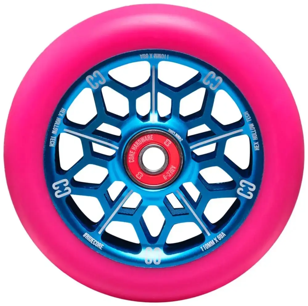 Hex Hollow Pink/Blue 110mm - Step Wiel