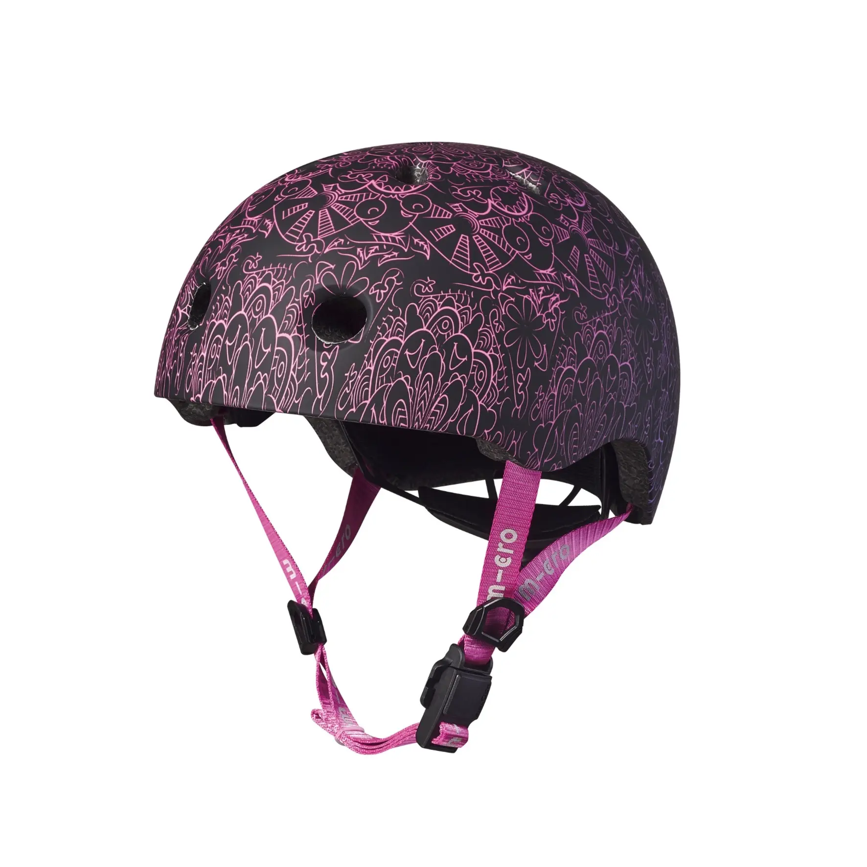 Mandala Roze Paars - Skate Helm