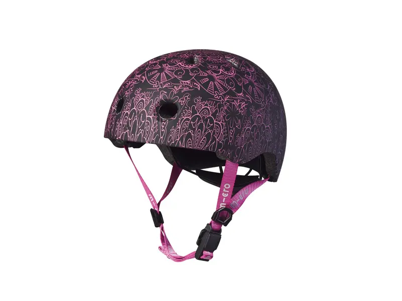 Mandala Roze Paars - Skate Helm