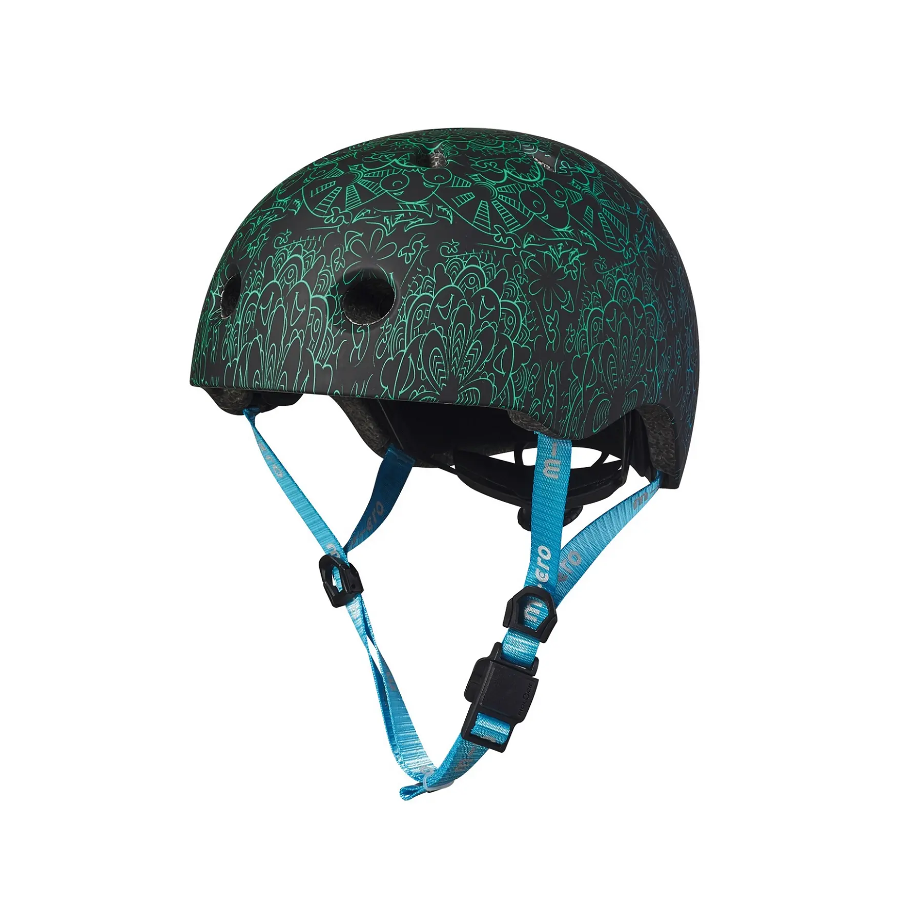 Mandala Groen Blauw Skate Helm