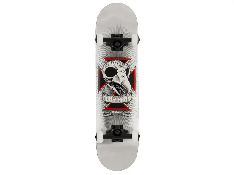 Hawk Skull 2 7.75" Chrome - Skateboard Complete 