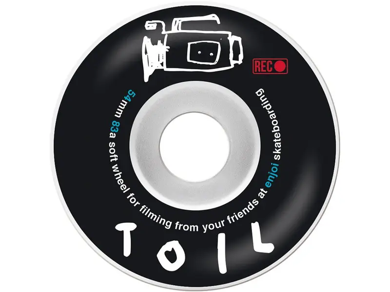 Toil Soft Wheels Black 54mm 83A - Skateboard Wielen