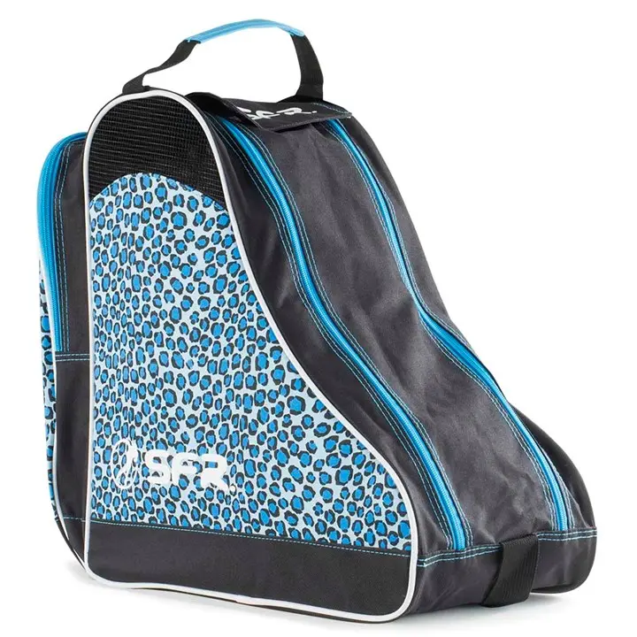 Designer Ice & Skate Bag Blue Leopard - Schoudertas