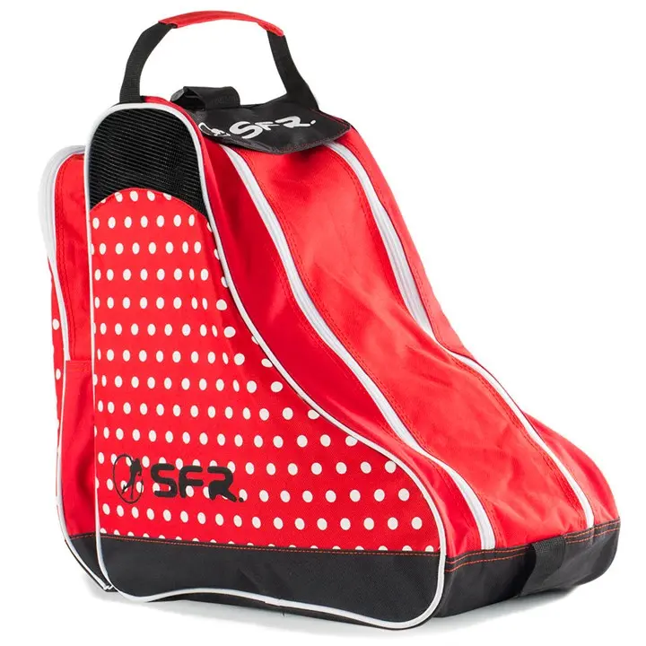 Designer Ice & Skate Bag Red Polka - Schoudertas