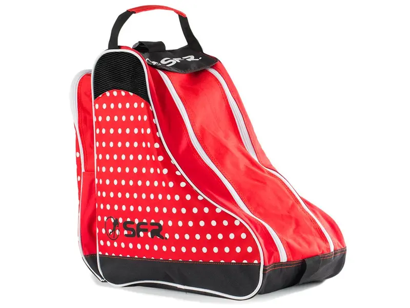 Designer Ice & Skate Bag Red Polka - Schoudertas