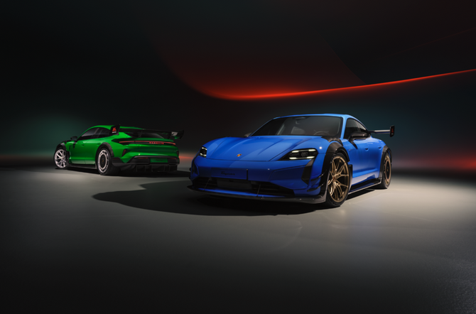 De nieuwe Porsche Taycan met af-fabriek Manthey Kit: elektrisch rijden met een schakelgevoel en 700 kilometer actieradius.