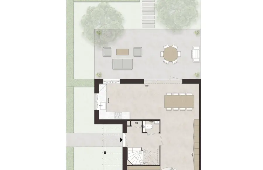 F60 - Royale hoekwoning dwarskap en uitbouw, bouwnummer 37