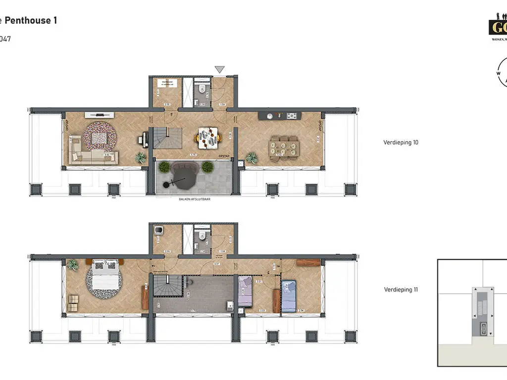 Penthouse 1, Bouwnummer 47, GOUDA