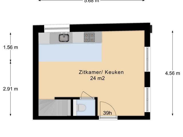 Hoge Gouwe 39H, Bouwnummer 9, GOUDA