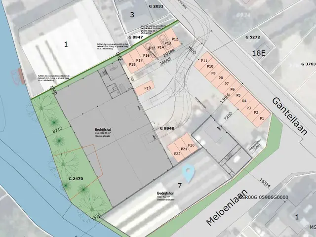 Plattegrond van Gantellaan 7