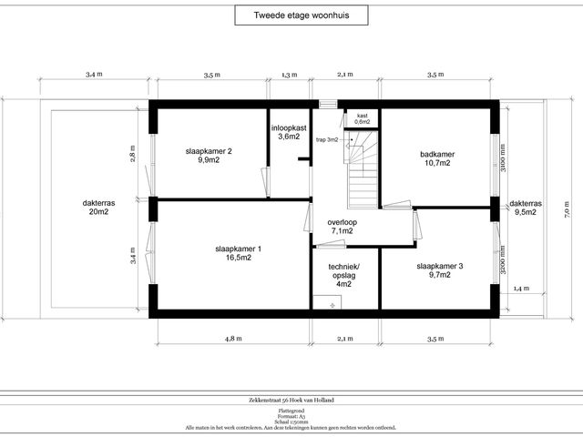 Plattegrond van Zekkenstraat 56
