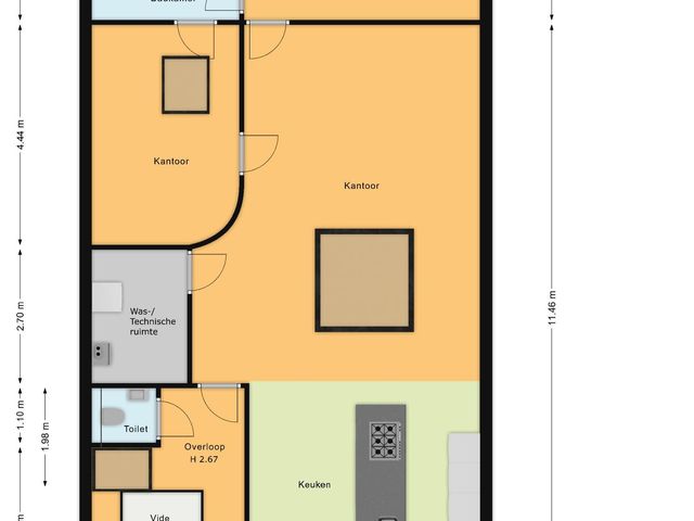 Plattegrond van Vlotlaan 216