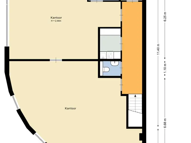 Plattegrond van Nobelstraat 2BU1