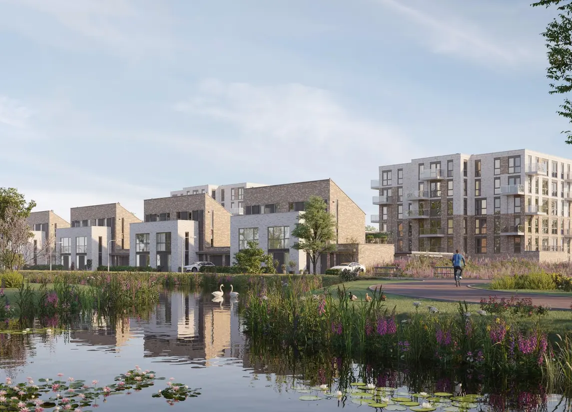 Waelzicht geschakelde twee-onder-een kapwoningen