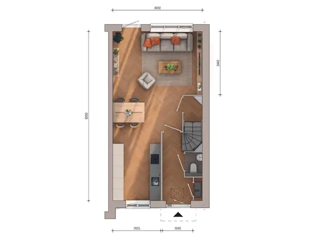 Plattegrond van Familiewoning, Bouwnummer 228