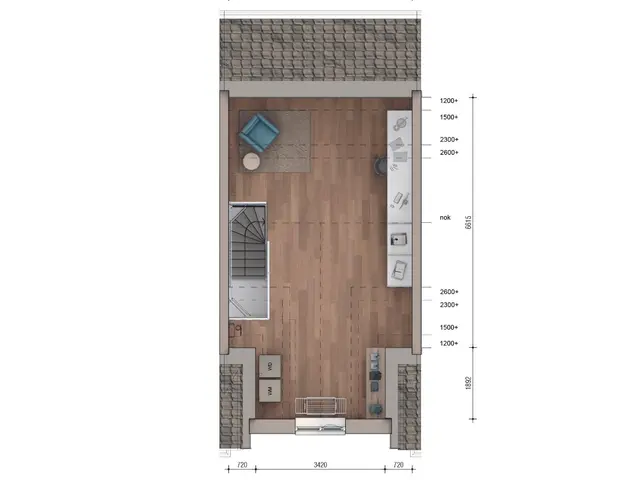 Plattegrond van Familiewoning, Bouwnummer 232