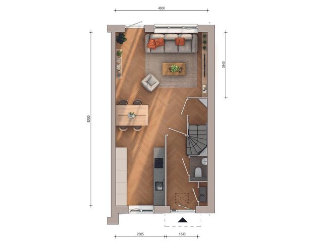 Plattegrond van Familiewoning, Bouwnummer 231