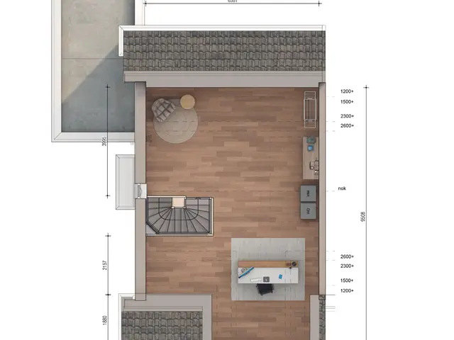 Plattegrond van Twee-onder-een-kapwoning, Bouwnummer 207