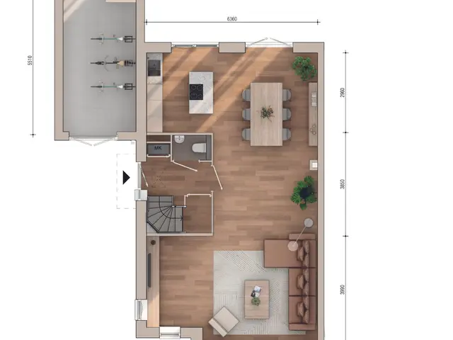 Plattegrond van Twee-onder-een-kapwoning, Bouwnummer 201