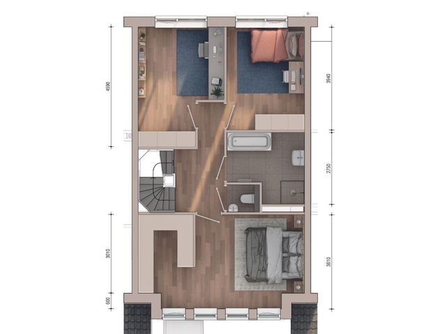 Plattegrond van Herenhuis, Bouwnummer 242