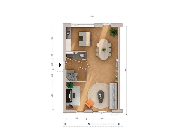 Plattegrond van Herenhuis, Bouwnummer 243