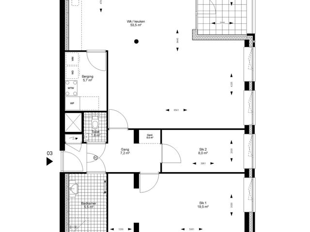 Plattegrond van B, Bouwnummer 3