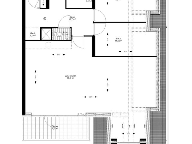 Plattegrond van H, Bouwnummer 14