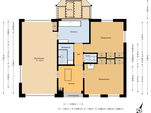 Plattegrond van Mariendijk 117