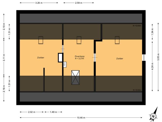 Plattegrond van Mariendijk 117