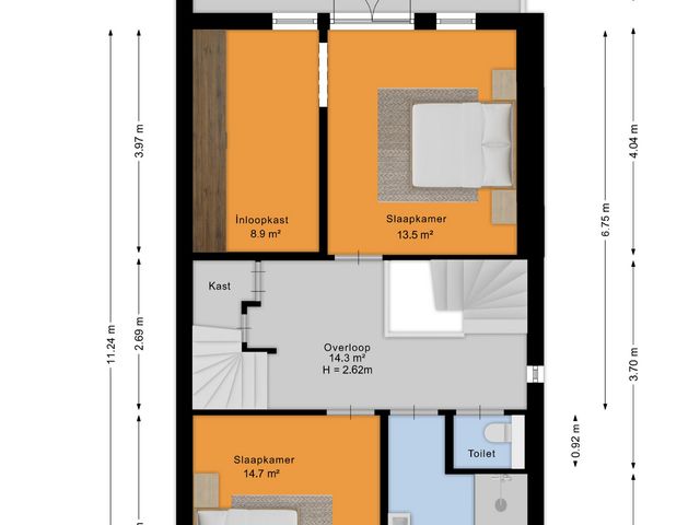Plattegrond van Henk Nijlandstraat 36