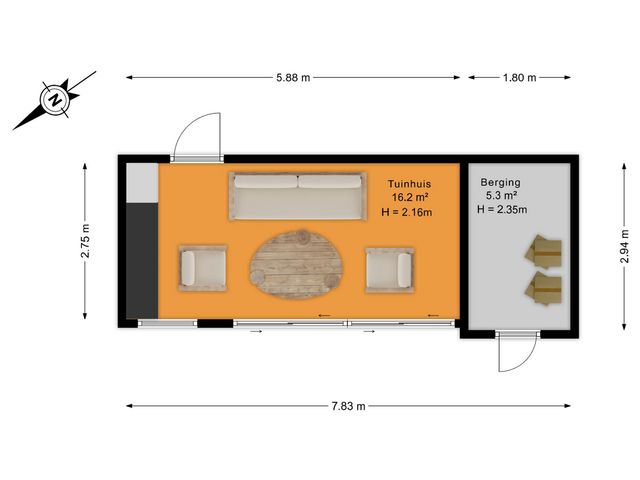 Plattegrond van Henk Nijlandstraat 36