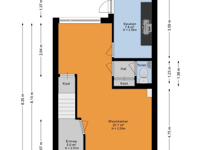 Plattegrond van Pompe v Meerdervoortstraat 18