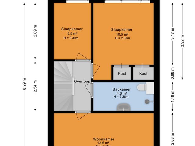 Plattegrond van Pompe v Meerdervoortstraat 18