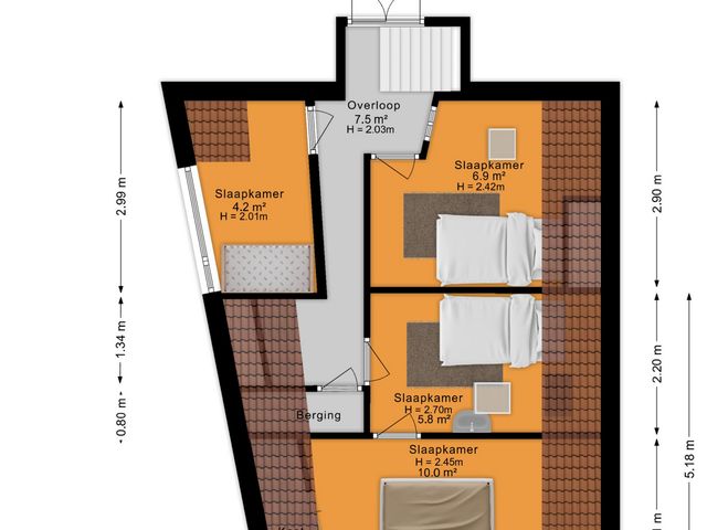 Plattegrond van Hofstraat 28