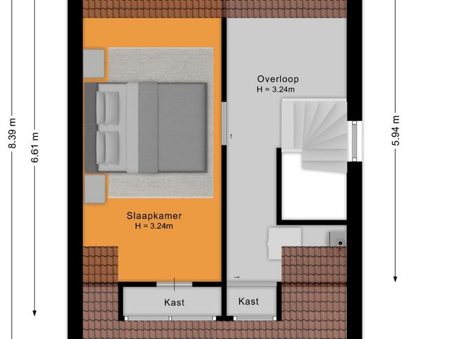 Plattegrond van Dokter Fokkensstraat 6