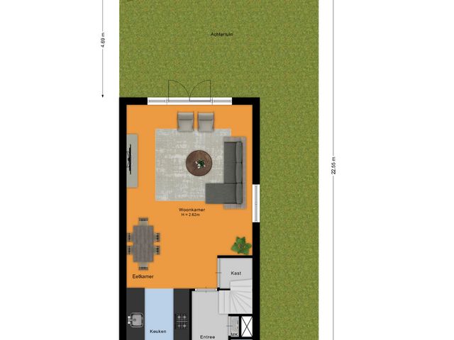 Plattegrond van Dokter Fokkensstraat 6