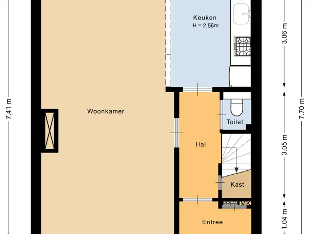 Plattegrond van van der Kest Wittensstraat 8