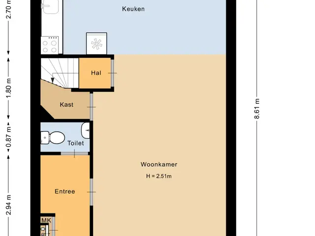Plattegrond van Naaldwijkseweg 30A