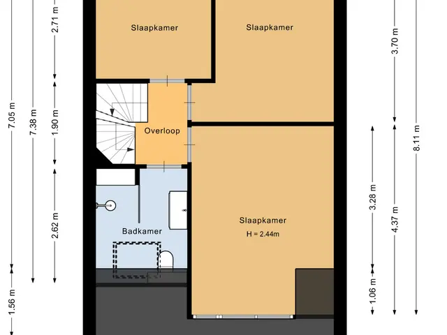 Plattegrond van Naaldwijkseweg 30A
