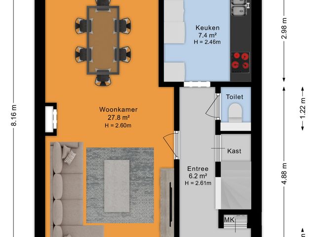 Plattegrond van Gerberalaan 44