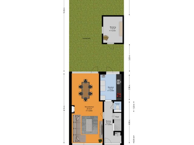 Plattegrond van Gerberalaan 44