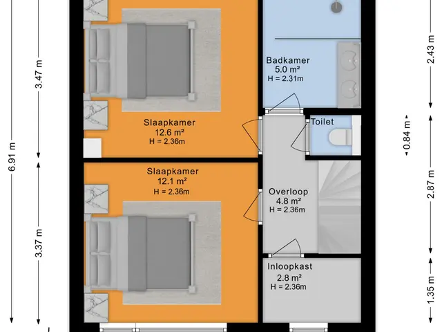 Plattegrond van Gerberalaan 9