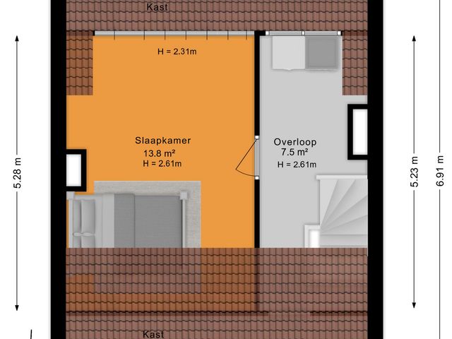Plattegrond van Gerberalaan 9