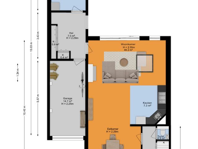 Plattegrond van Rembrandtstraat 26