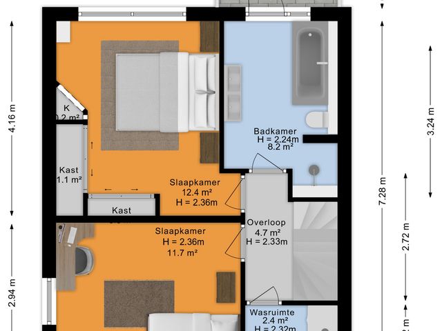 Plattegrond van Rembrandtstraat 26