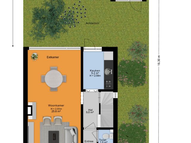 Plattegrond van Koningin Julianaweg 55