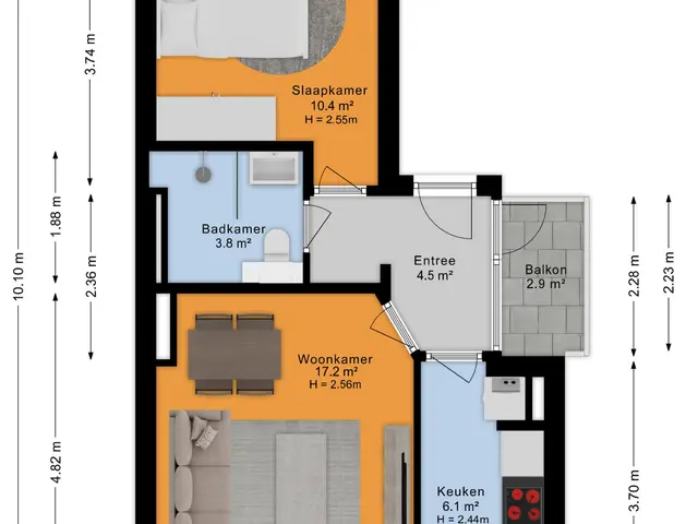 Plattegrond van Vosmaerstraat 7