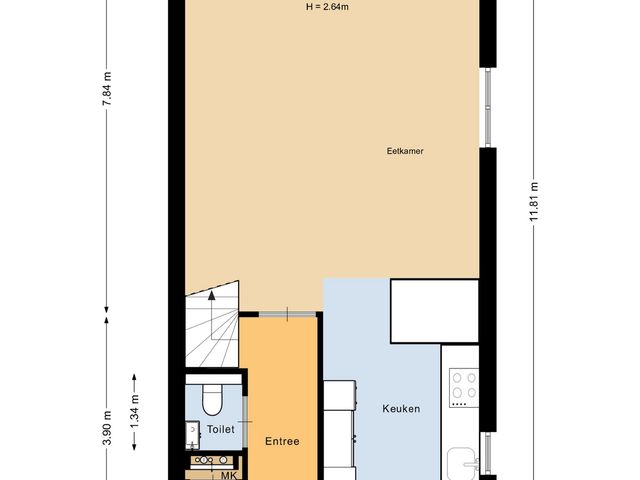 Plattegrond van Mgr. W.M. Bekkerslaan 98