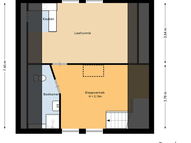 Plattegrond van Monsterseweg 132