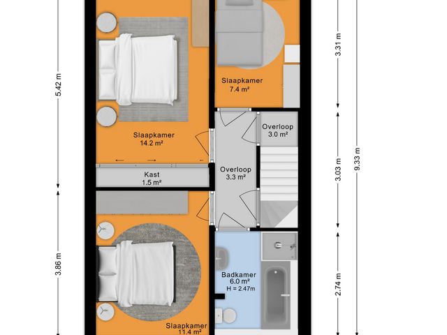 Plattegrond van Zuidweg 31